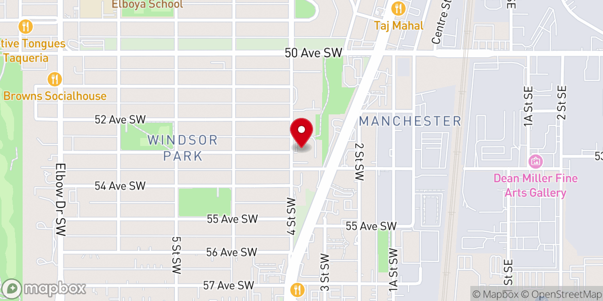 Map showing location of St. Anthony’s Catholic Parish