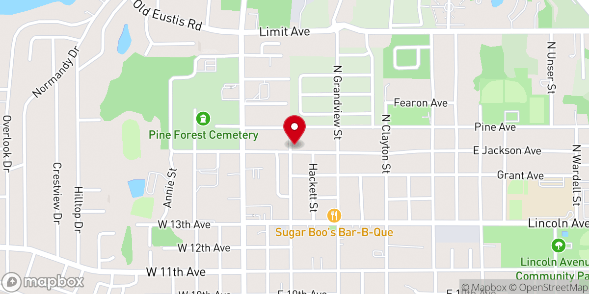 Map showing location of Bethel Free Methodist Church
