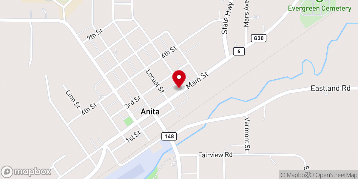 Map showing location of Methodist Church Office