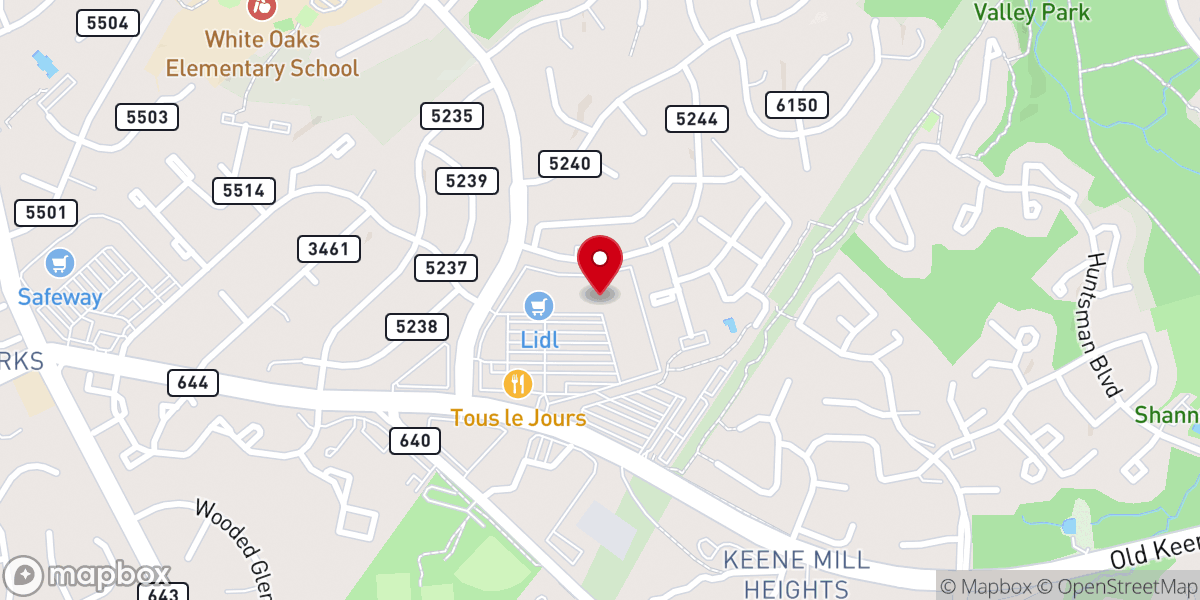 Map showing location of Onelife Fitness - Burke
