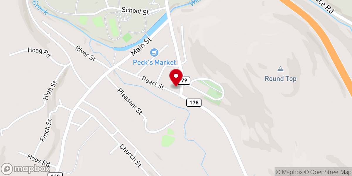Map showing location of Livingston Manor Methodist Church
