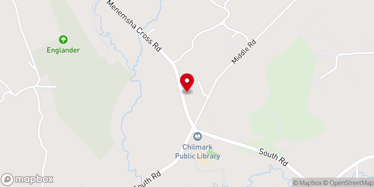 Map showing location of Chilmark Community Church
