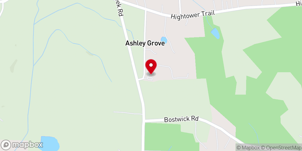 Map showing location of Gum Creek Presbyterian Church