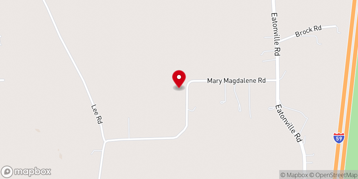 Map showing location of Mary Magdalene Baptist Church