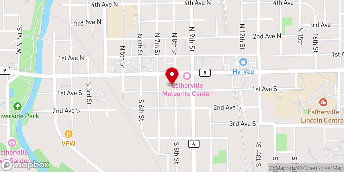 Map showing location of First Presbyterian Church