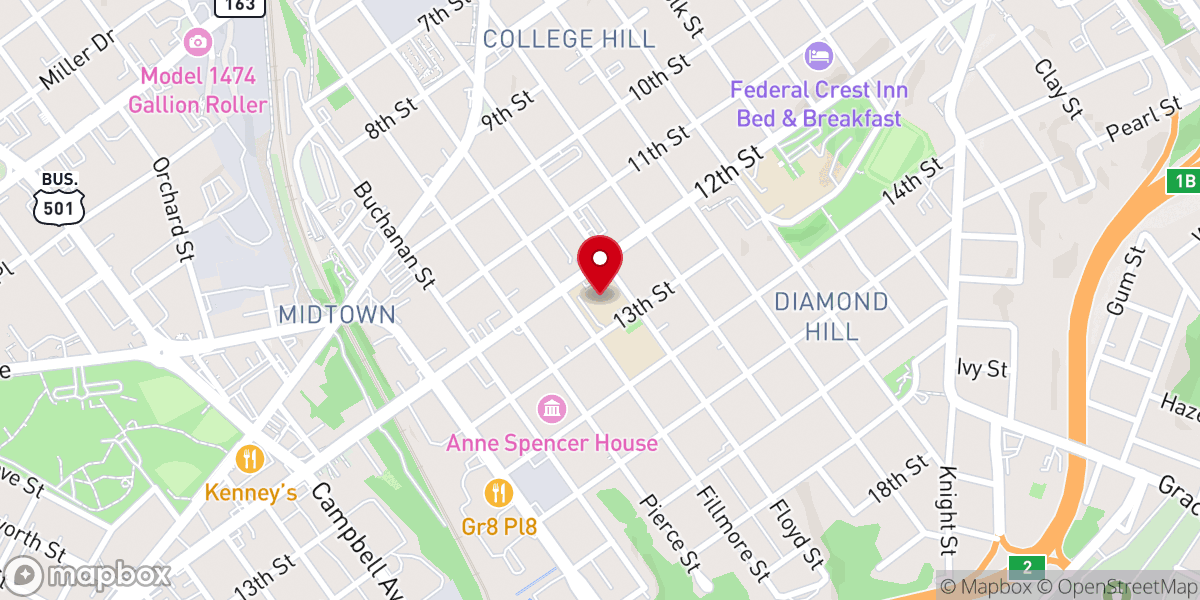 Map showing location of Altar City Church