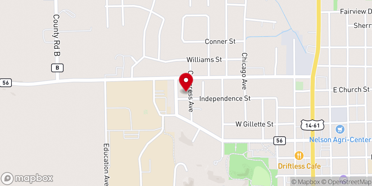 Map showing location of Annunciation of the Blessed Virgin Mary Catholic Church