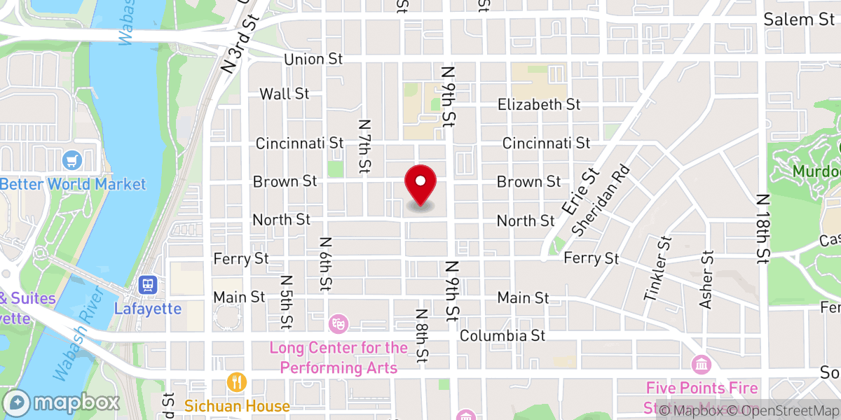 Map showing location of Sisters of St Francis