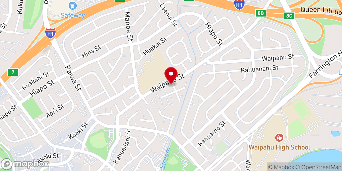 Map showing location of Leeward Church of Christ