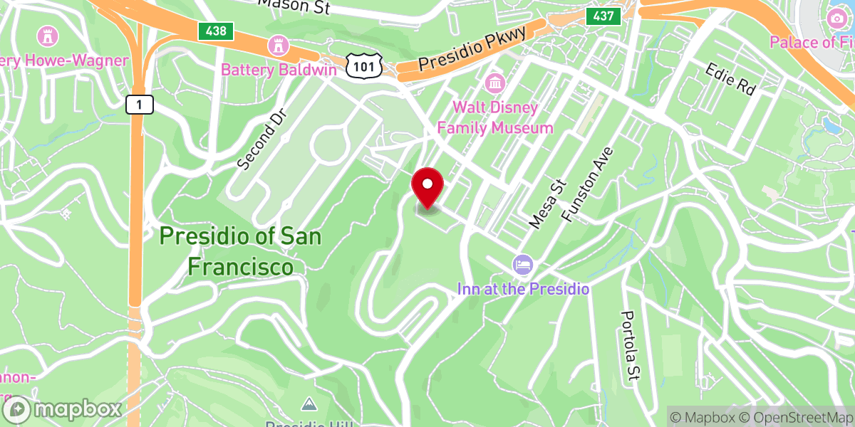 Map showing location of Canvas SF