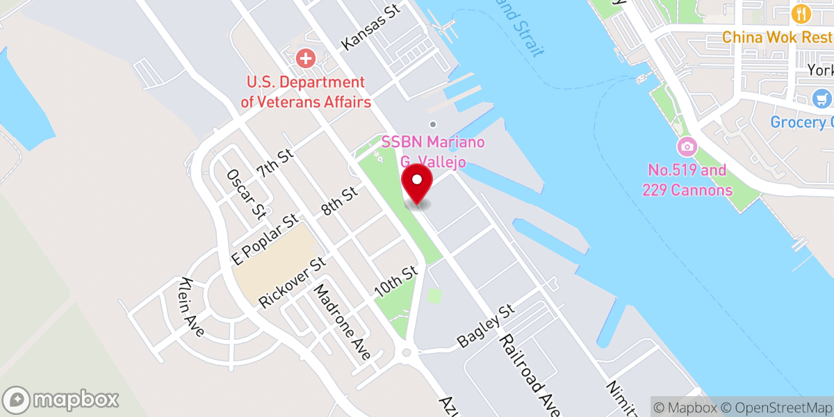 Map showing location of Vallejo Lords Fellowship of the Assemblies of God