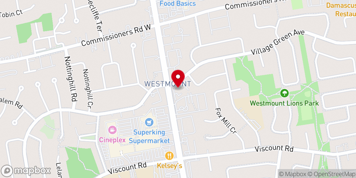 Map showing location of Village Green Community Church