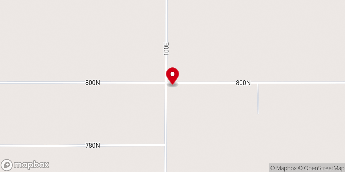 Map showing location of Beulah Church