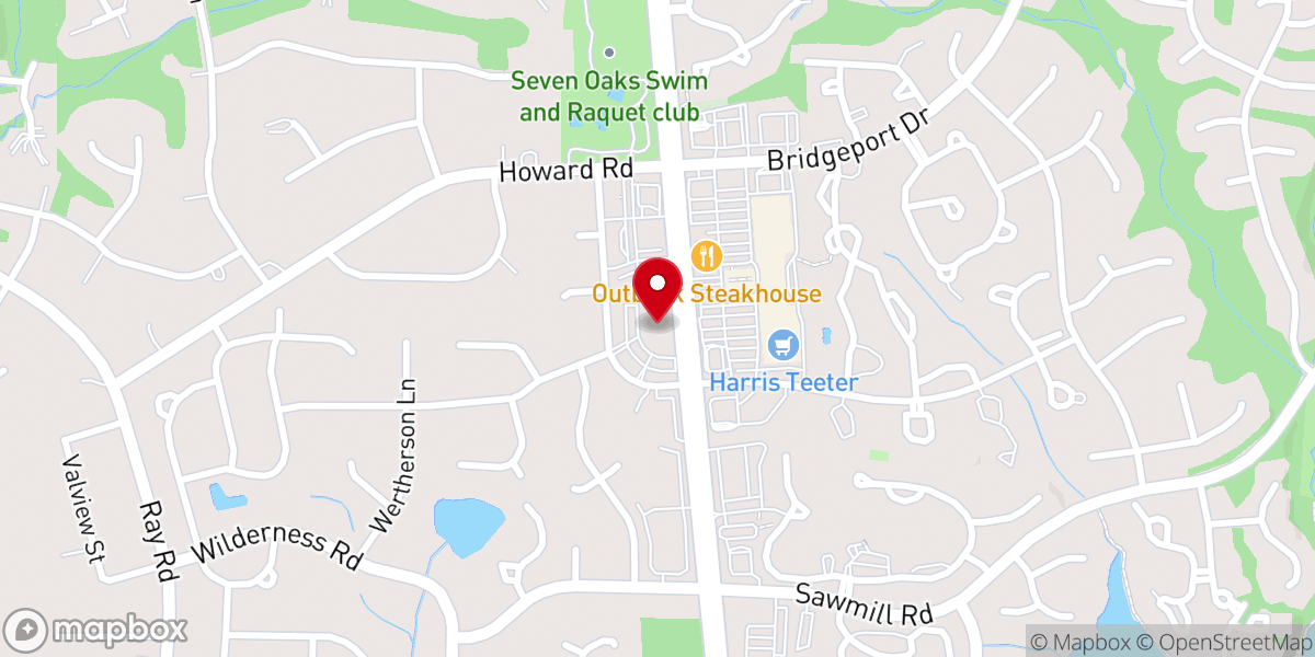 Map showing location of Catholic Diocese of Raleigh