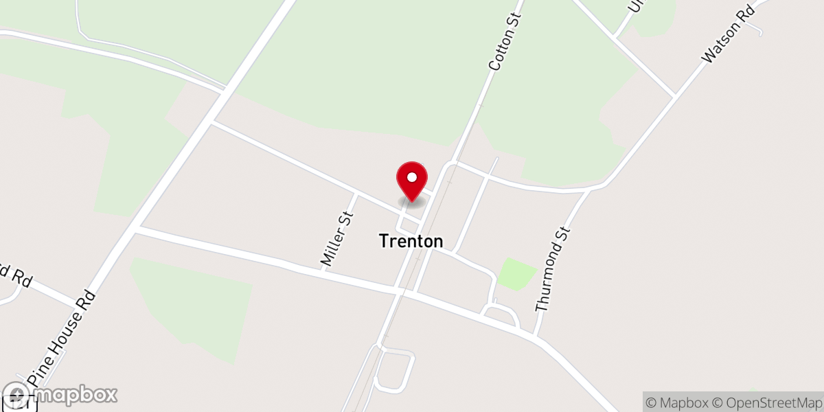 Map showing location of Trenton Police Department