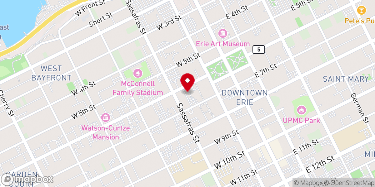 Map showing location of Episcopal Diocese of Northwestern Pennsylvania