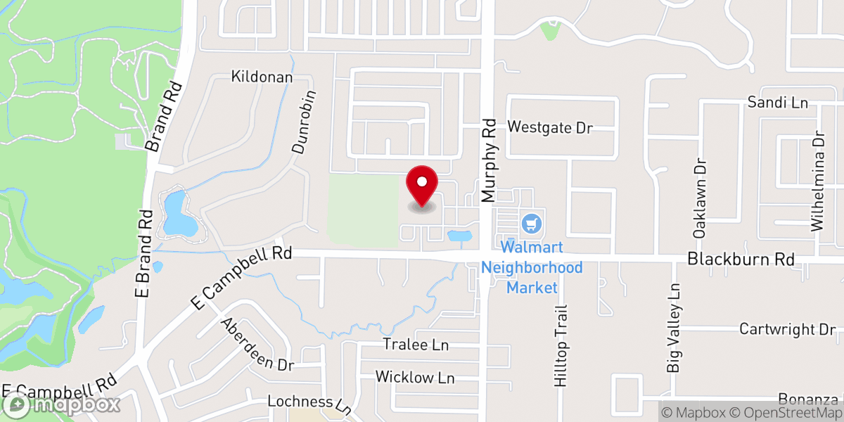 Map showing location of Lakepointe Church - Firewheel