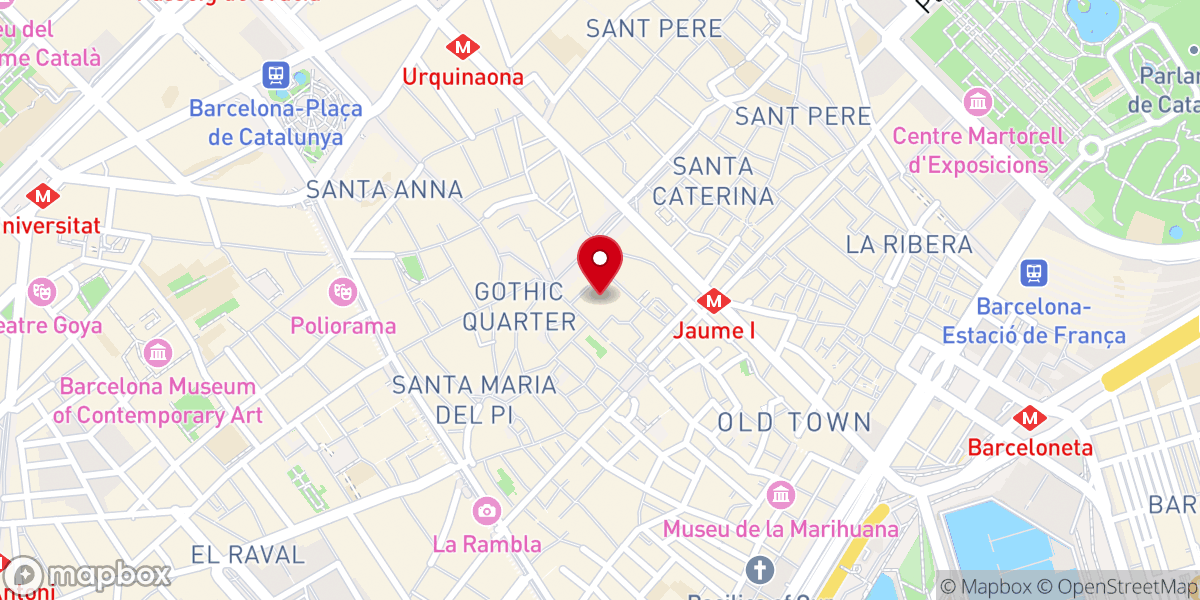 Map showing location of Arzobispado de Barcelona