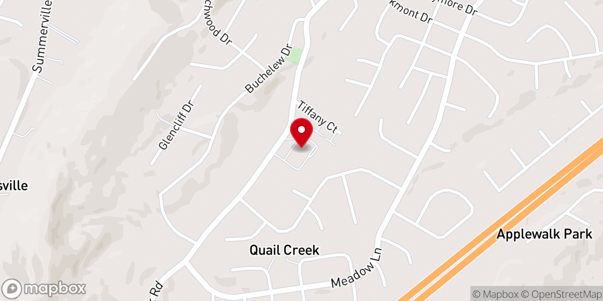 Map showing location of West Colonial Hills Baptist