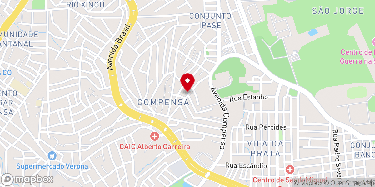 Map showing location of Assembléia De Deus do Brasil