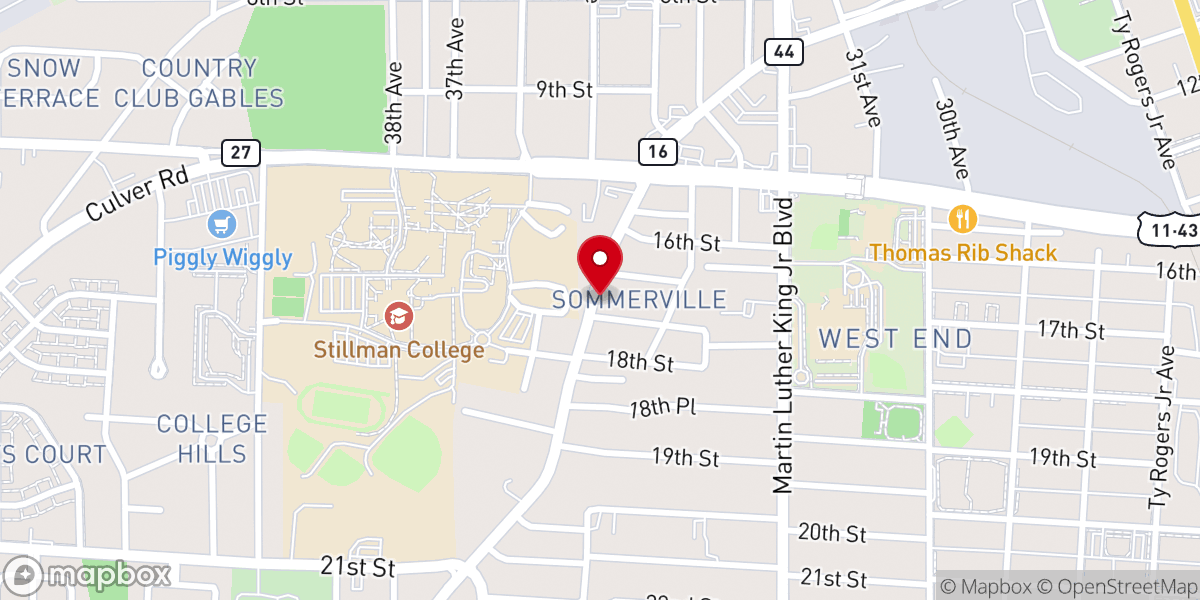 Map showing location of Solid Rock Spiritual Church