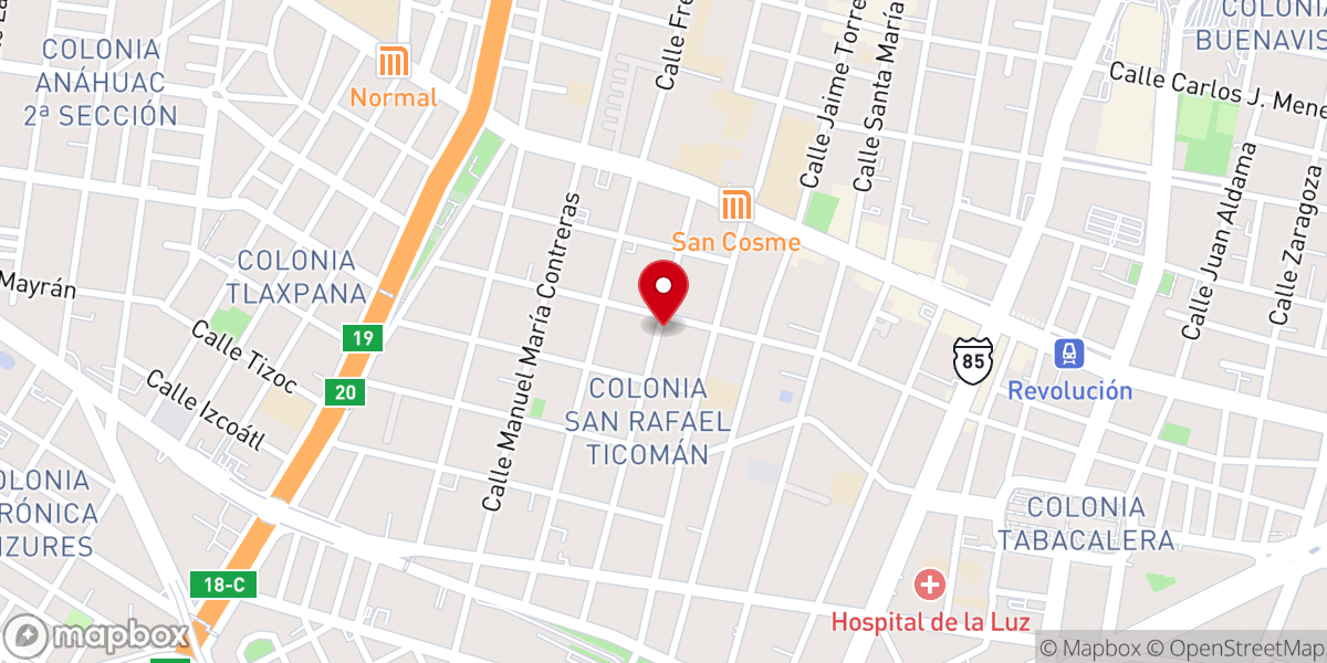 Map showing location of Masaje y Spa (Santuario)