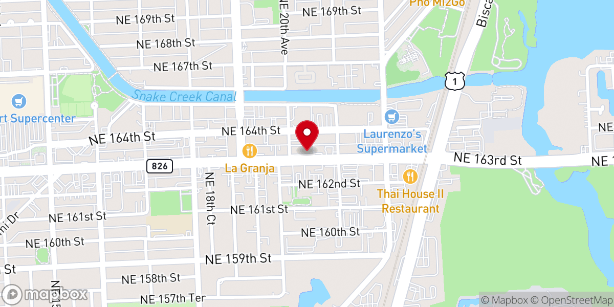 Map showing location of Ministerio Reino De Dios North Miami Beach Florida