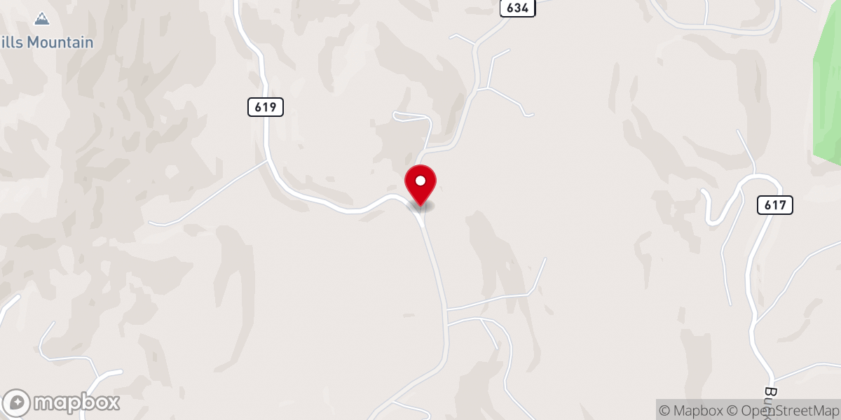 Map showing location of Mt. Airy Baptist Church
