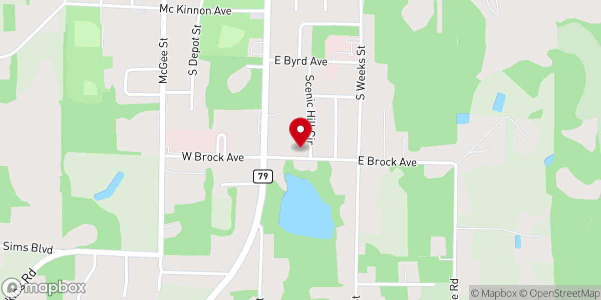 Map showing location of Bonifay Church-God