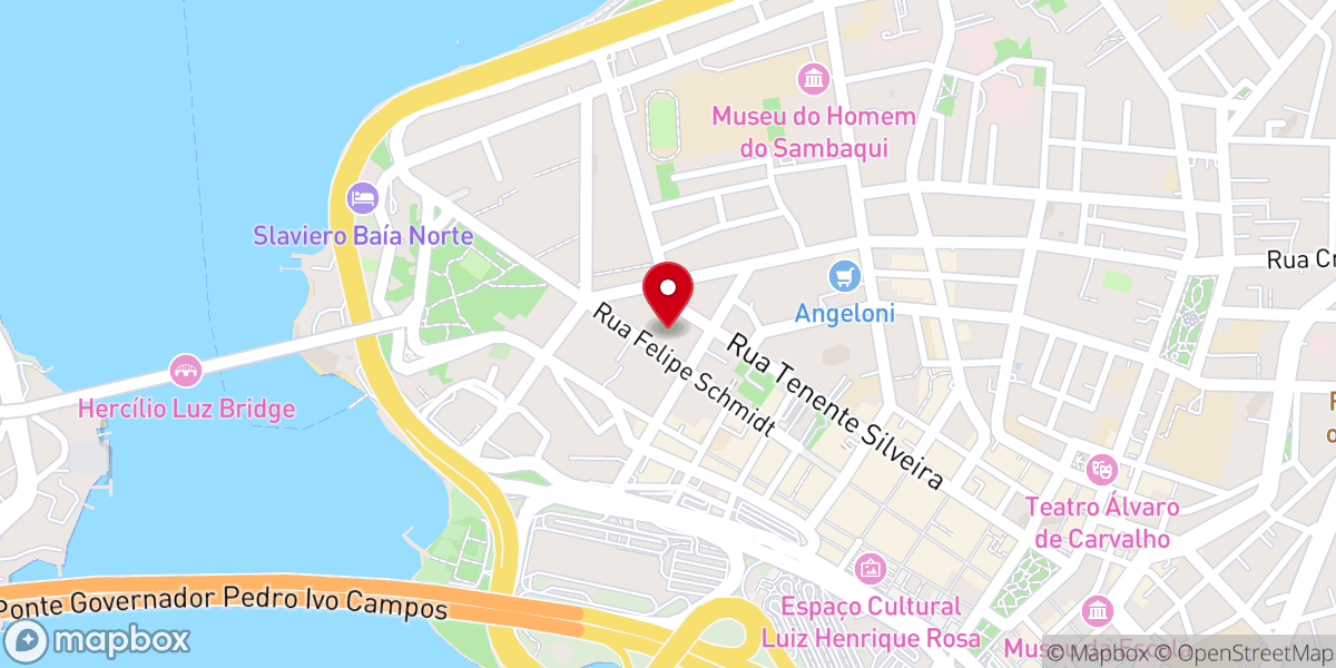 Map showing location of ADFloripa - SEDE - Assembleia de Deus Florianópolis - Igreja Evangelica