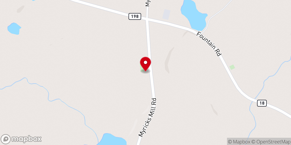 Map showing location of Liberty Hill Methodist Church