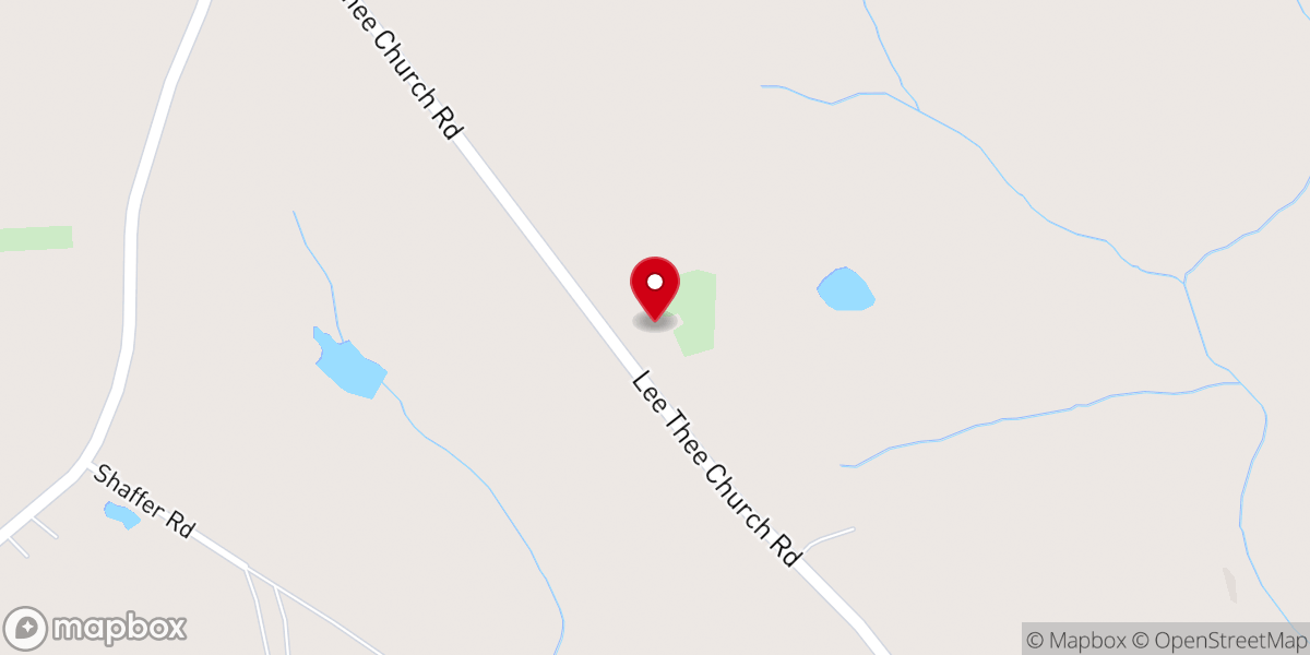 Map showing location of Lee Thee AME Zion Church