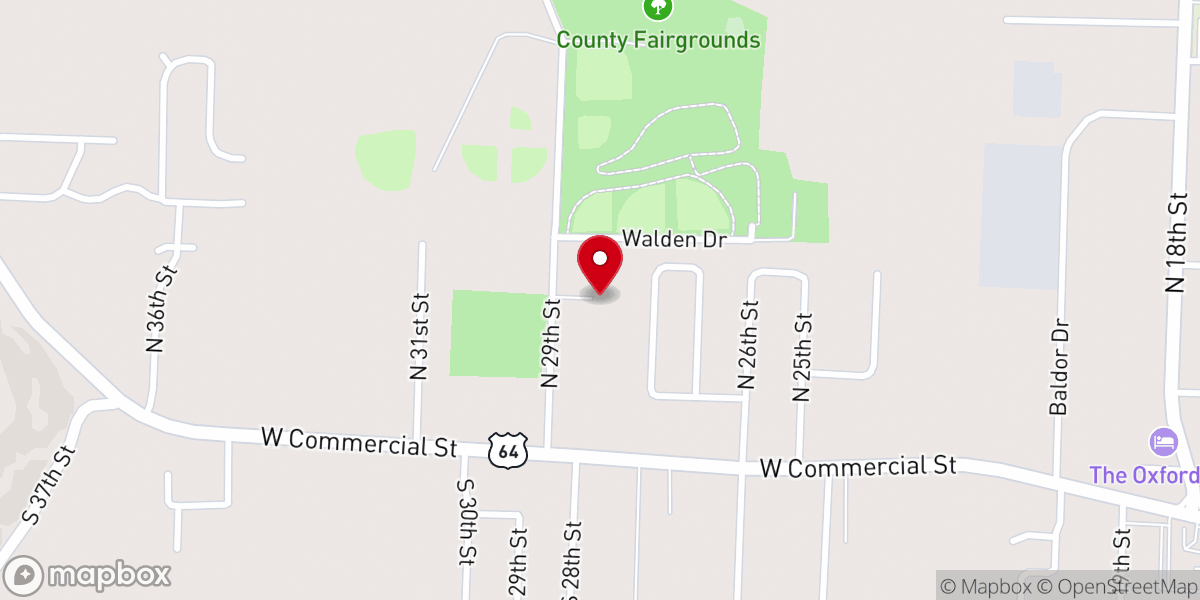 Map showing location of West Park Baptist Church