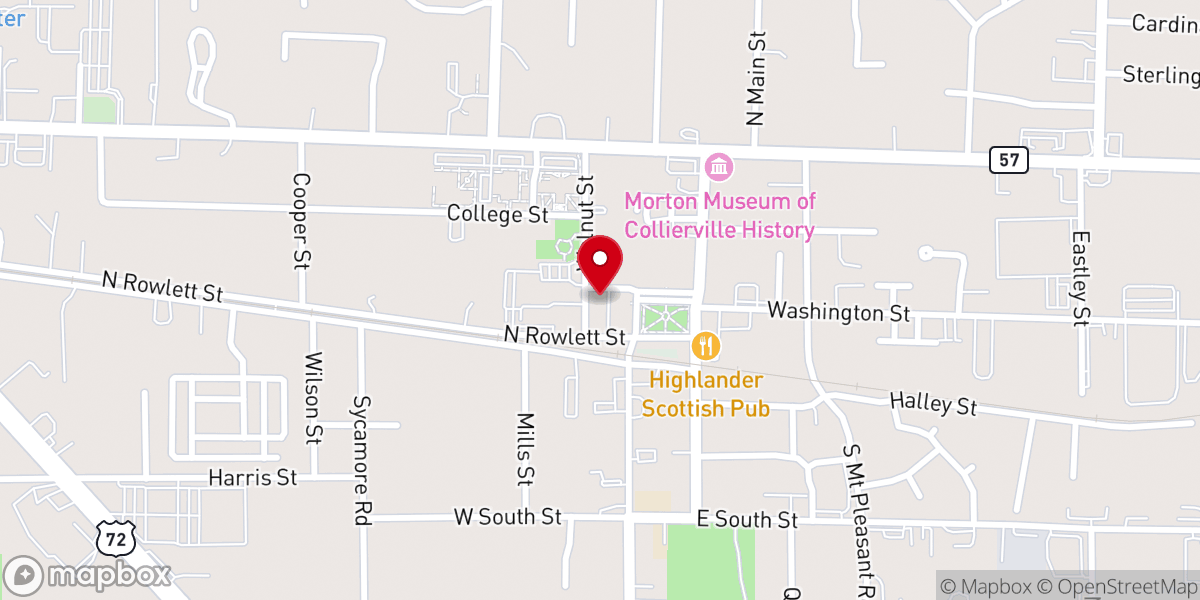 Map showing location of St. Andrews Episcopal Church