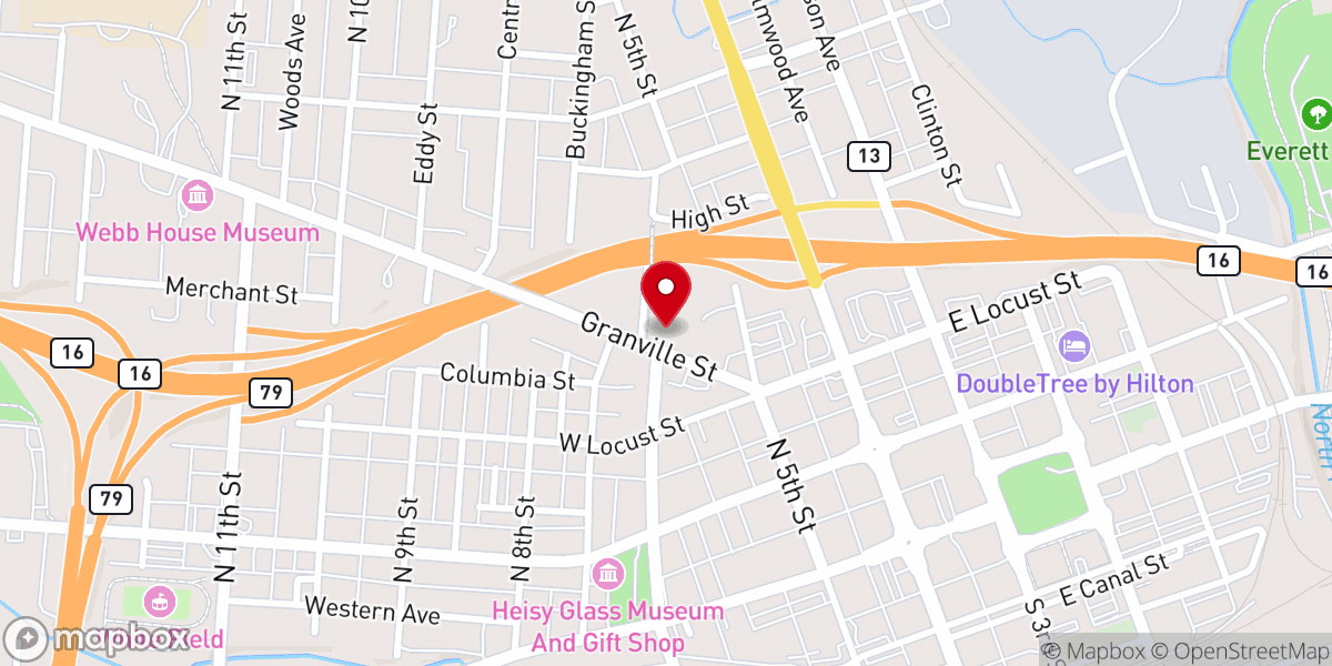Map showing location of St. Francis de Sales Catholic Church