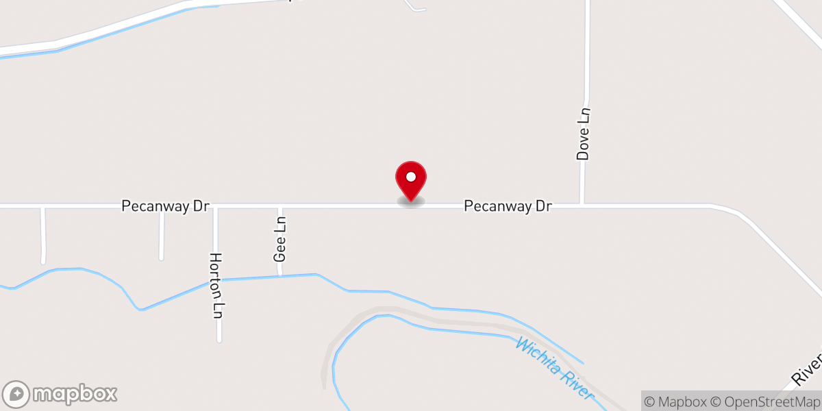 Map showing location of Pecanway Baptist Church