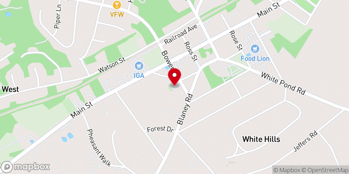 Map showing location of Salem Methodist Church