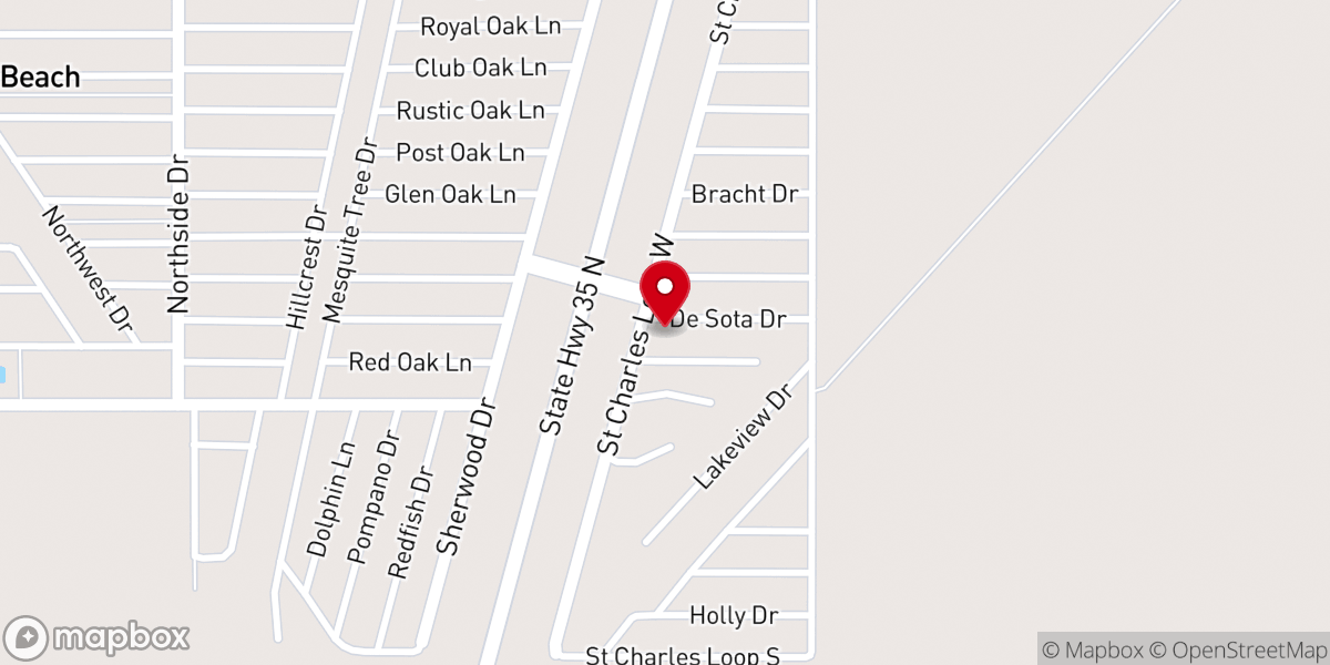 Map showing location of Holiday Beach Fellowship Church