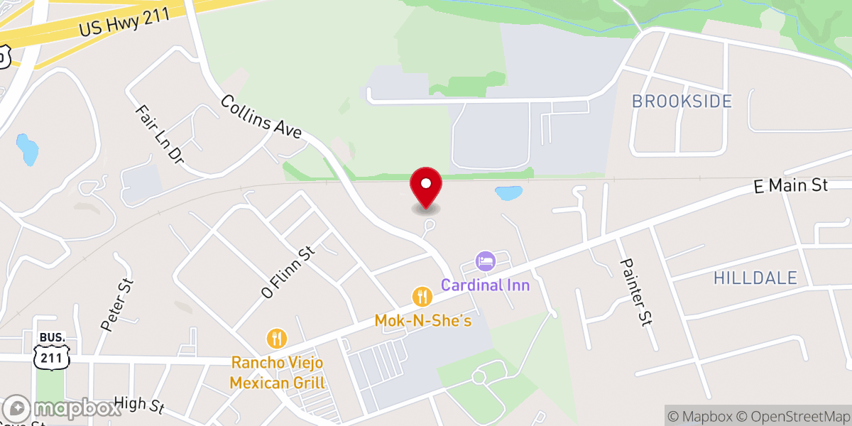 Map showing location of Our Lady of the Valley Catholic Church