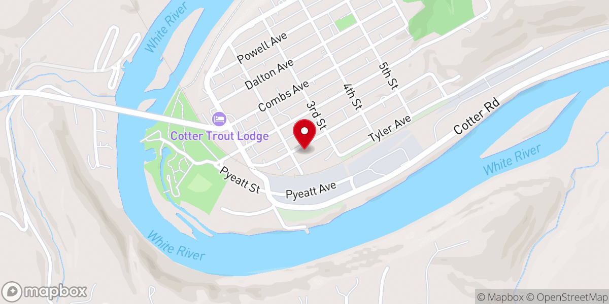 Map showing location of Potter Block Properties & Property Management