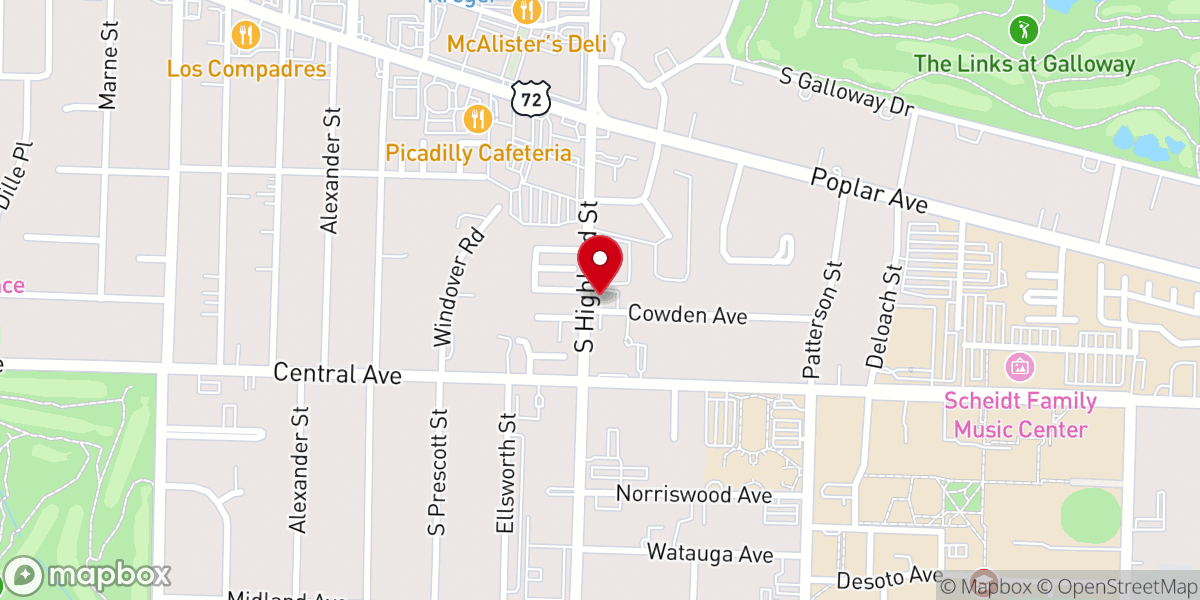Map showing location of Third Church of Christ, Scientist