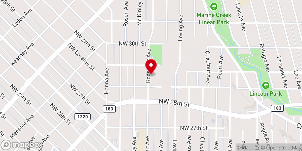 Map showing location of Community First Church of God