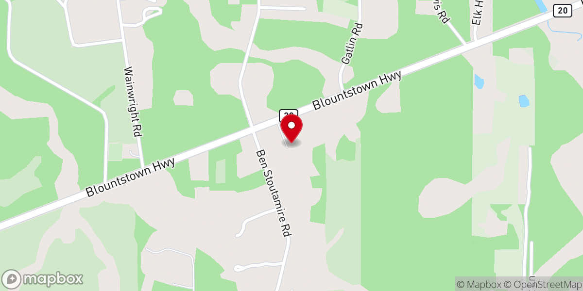 Map showing location of Lake Talquin Baptist Church