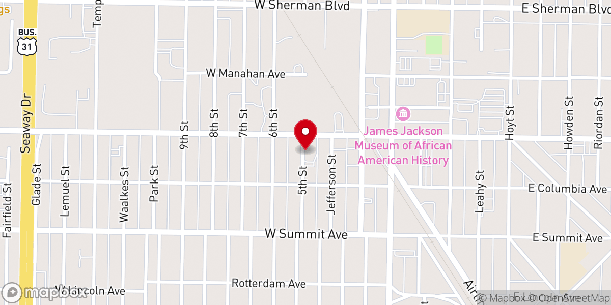 Map showing location of New Liberty Church of God