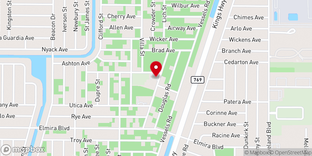 Map showing location of Calvary Assembly of God