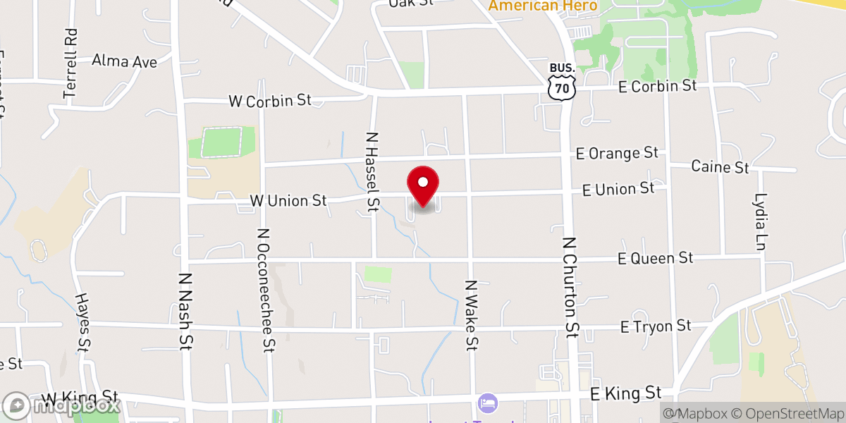 Map showing location of Mt Bright Baptist Church