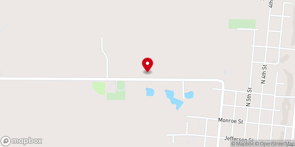 Map showing location of First Baptist Church of La Grange, MO