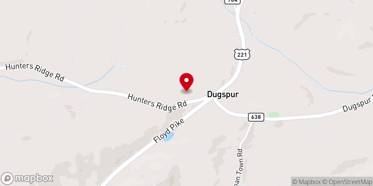 Map showing location of Pine Grove Missionary Baptist Church