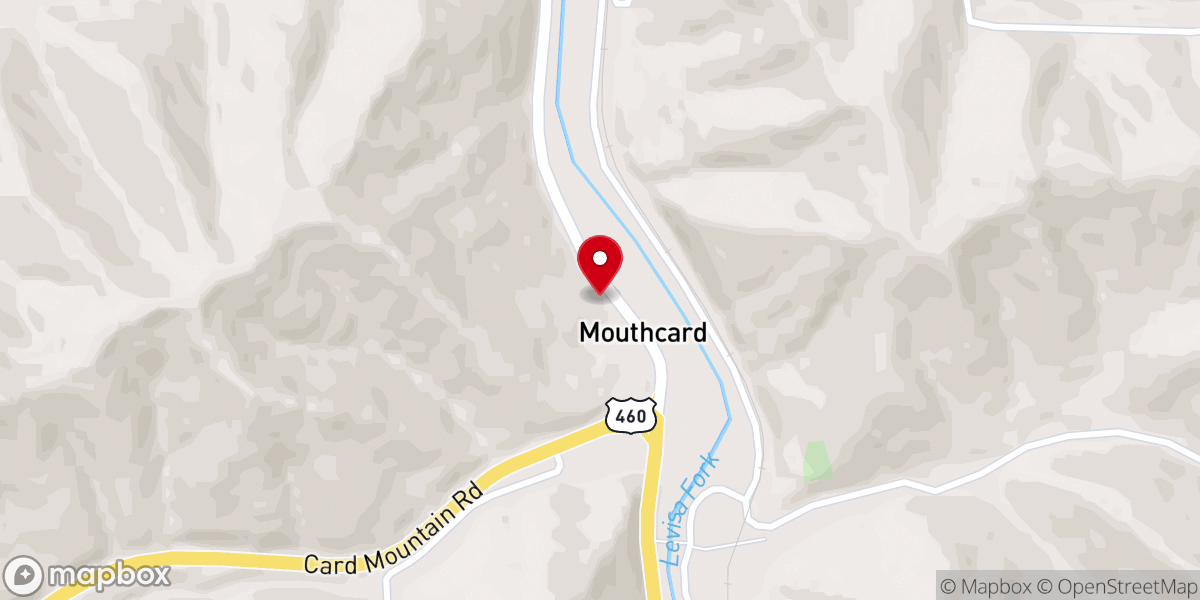 Map showing location of Mouthcard Baptist Church