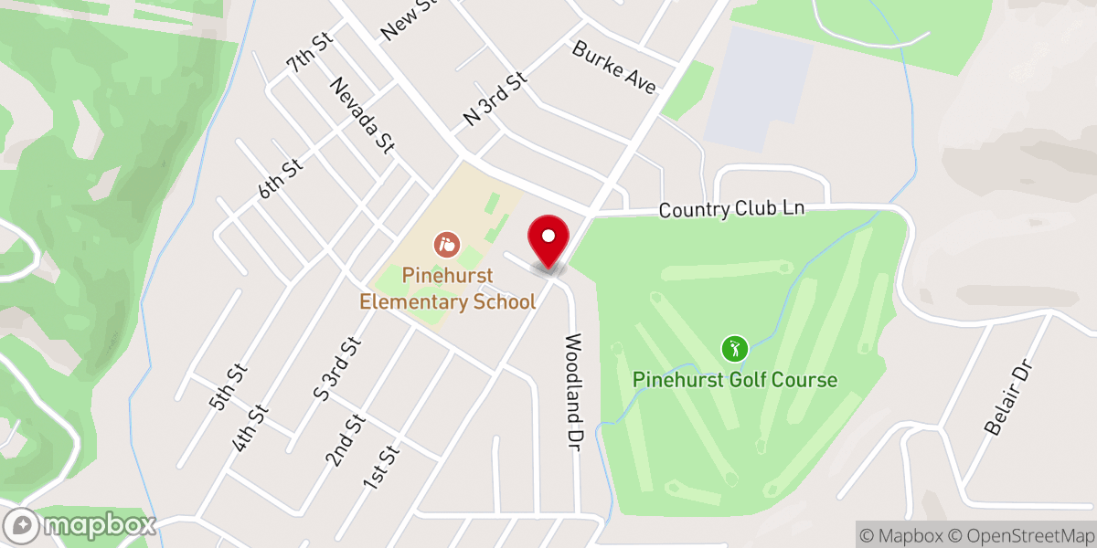 Map showing location of Pinehurst - Division & Church